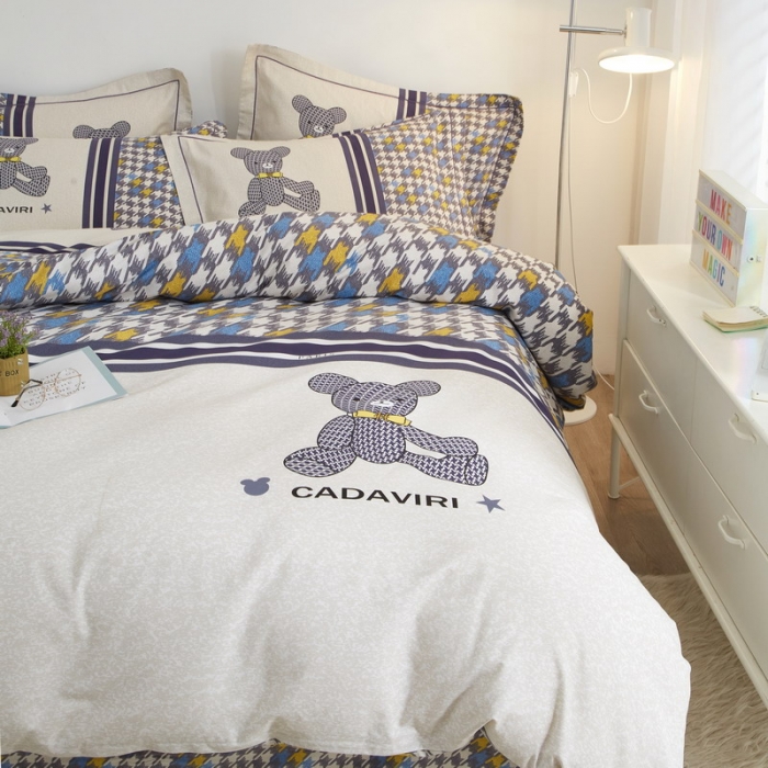 91家纺网 家纺一手货源 找家纺 金纱玉纺2022新款全棉生态大版磨毛四件套千趣