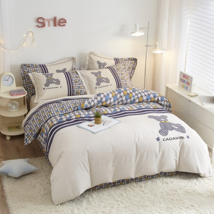 91家纺网 家纺一手货源 找家纺 金纱玉纺2022新款全棉生态大版磨毛四件套千趣