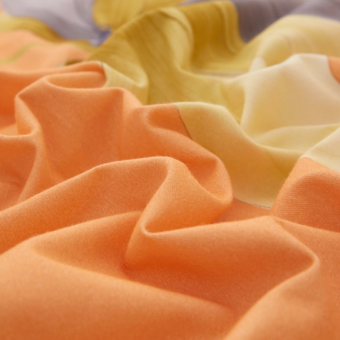 91家纺网 家纺一手货源 找家纺 金纱玉纺2022新款全棉生态大版磨毛四件套悠悠我心-桔