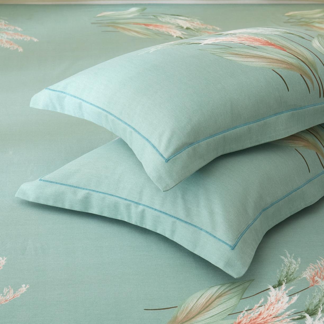 91家纺网 家纺一手货源 找家纺 金纱玉纺2022新款全棉生态大版磨毛四件套知南-兰