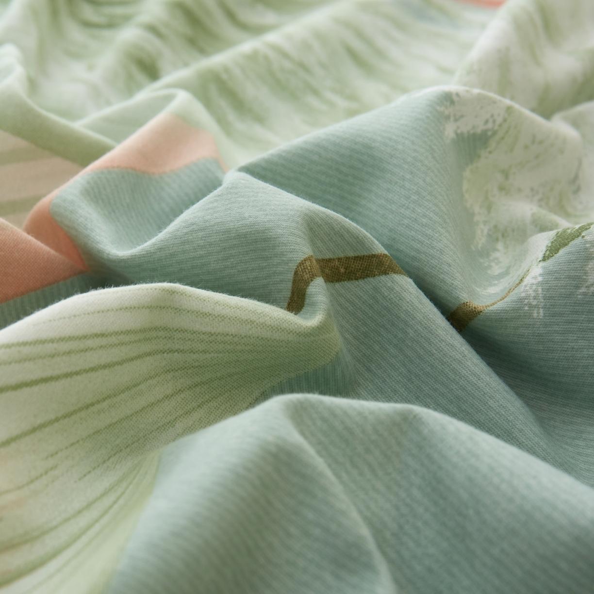 91家纺网 家纺一手货源 找家纺 金纱玉纺2022新款全棉生态大版磨毛四件套知南-兰