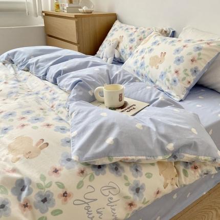 91家纺网 家纺一手货源 找家纺 （总）梦家居 2022新款小清新系列全棉四件套