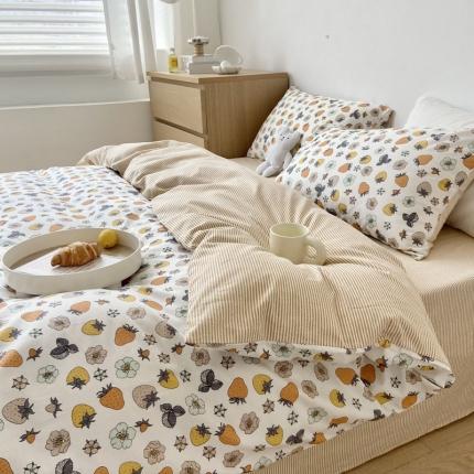 91家纺网 家纺一手货源 找家纺 （总）梦家居 2022新款小清新系列全棉四件套