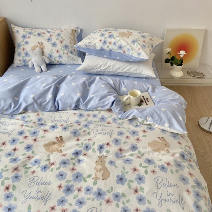 91家纺网 家纺一手货源 找家纺 （总）梦家居 2022新款小清新系列全棉四件套