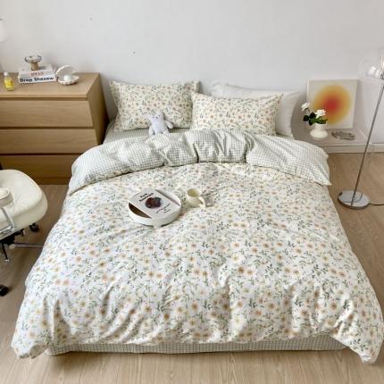 91家纺网 家纺一手货源 找家纺 （总）梦家居 2022新款小清新系列全棉单被套