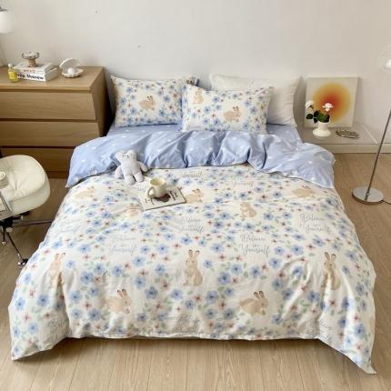 91家纺网 家纺一手货源 找家纺 （总）梦家居 2022新款小清新系列全棉单被套