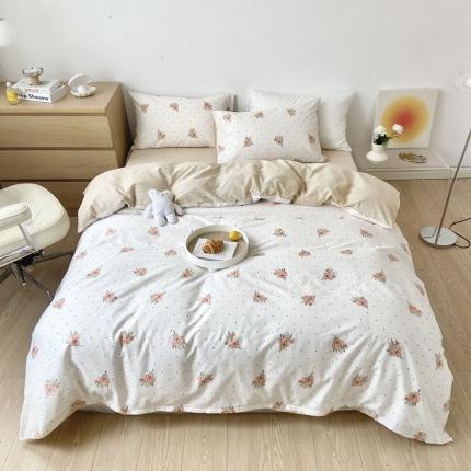 91家纺网 家纺一手货源 找家纺 （总）梦家居 2022新款小清新系列全棉单被套