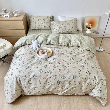 91家纺网 家纺一手货源 找家纺 （总）梦家居 2022新款小清新系列全棉单被套