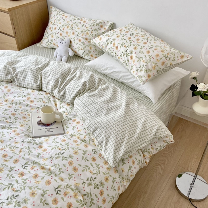 91家纺网 家纺一手货源 找家纺 （总）梦家居 2022新款小清新系列全棉单被套