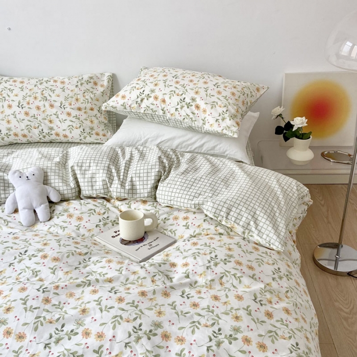 91家纺网 家纺一手货源 找家纺 （总）梦家居 2022新款小清新系列全棉单被套