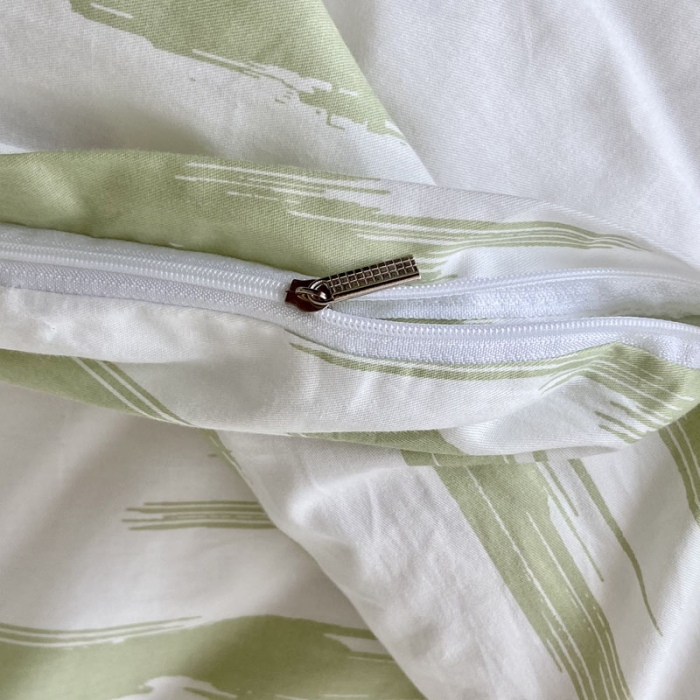 91家纺网 家纺一手货源 找家纺 梦家居 2022新款小清新系列全棉单被套 水波纹水绿