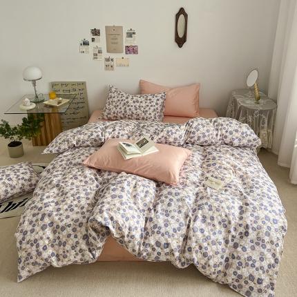 雅居纺 2022新款全棉13070混搭碎花四件套 温婉