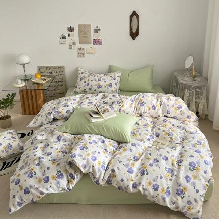 雅居纺 2022新款全棉13070混搭碎花四件套 芷蕾