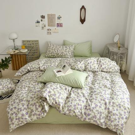 雅居纺 2022新款全棉13070混搭碎花四件套 仲夏