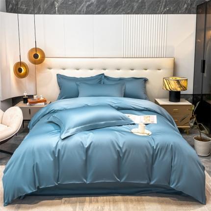 91家纺网 家纺一手货源 找家纺 凯磊 2022新款纯棉梦曼纯色单品被套 艾利蓝