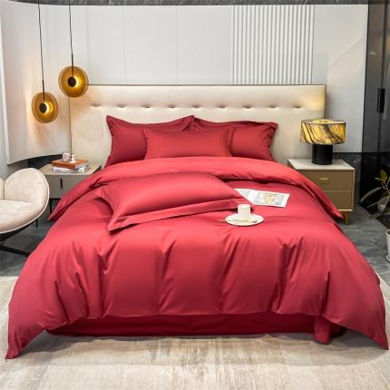 91家纺网 家纺一手货源 找家纺 （总）凯磊 2022新款纯棉梦曼纯色四件套