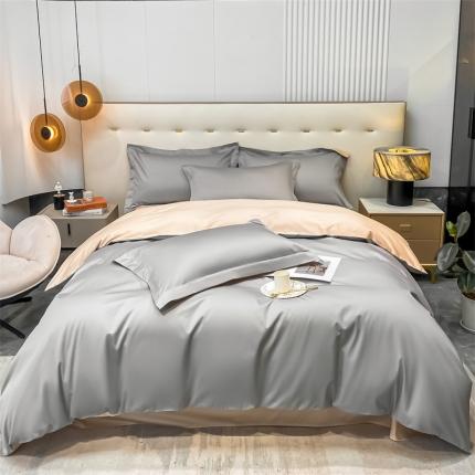 91家纺网 家纺一手货源 找家纺 （总）凯磊 2022新款纯棉梦曼纯色四件套