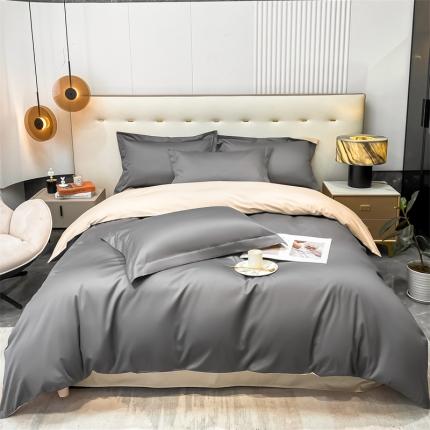 91家纺网 家纺一手货源 找家纺 （总）凯磊 2022新款纯棉梦曼纯色四件套