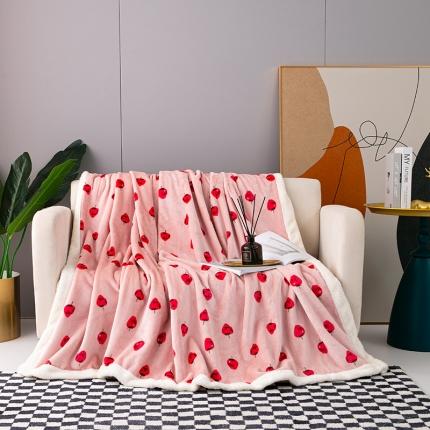 91家纺网 家纺一手货源 找家纺 总来菲毛毯2025新款北极绒复合毯加收双层羊羔绒印花毯子