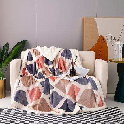 91家纺网 家纺一手货源 找家纺 总来菲毛毯2025新款北极绒复合毯加收双层羊羔绒印花毯子