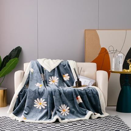 91家纺网 家纺一手货源 找家纺 总来菲毛毯2025新款北极绒复合毯加收双层羊羔绒印花毯子