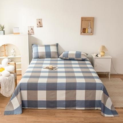 91家纺网 家纺一手货源 找家纺 芃成 2022新款全棉老粗布床单款简兮格