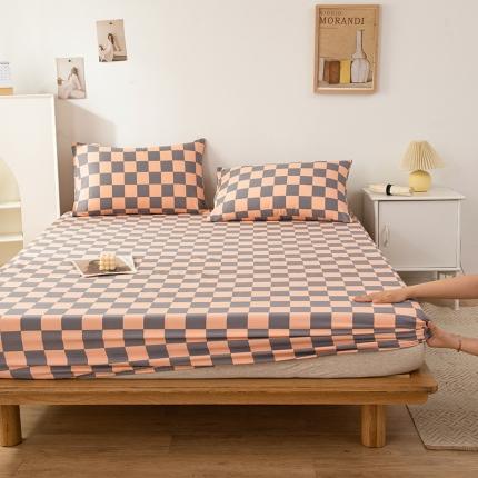 芃成 2022新款全棉老粗布床笠款棋盘格