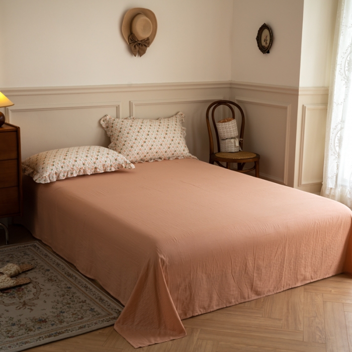 91家纺网 家纺一手货源 找家纺 （总）淑女公社家纺2022新款纯棉双层纱花边款四件套