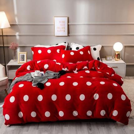 91家纺网 家纺一手货源 找家纺 （总）艾佳2025新款牛奶绒金典黑白四件套-风格3