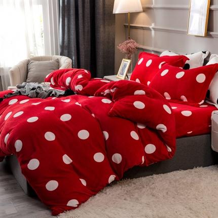 91家纺网 家纺一手货源 找家纺 （总）艾佳2025新款牛奶绒金典黑白四件套-风格4