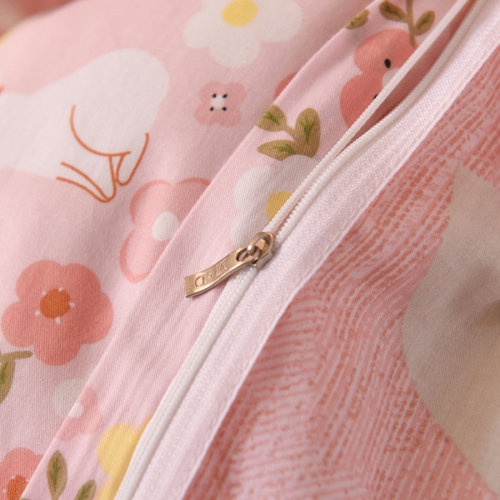 91家纺网 家纺一手货源 找家纺 美达2025全棉蕾丝小花边单层床裙四件套 米菲兔