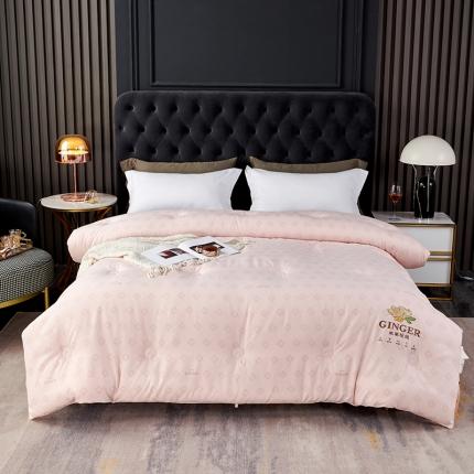 91家纺网 家纺一手货源 找家纺 丽卡家纺 家居馆 2023新款 生姜暖绒春秋被-粉