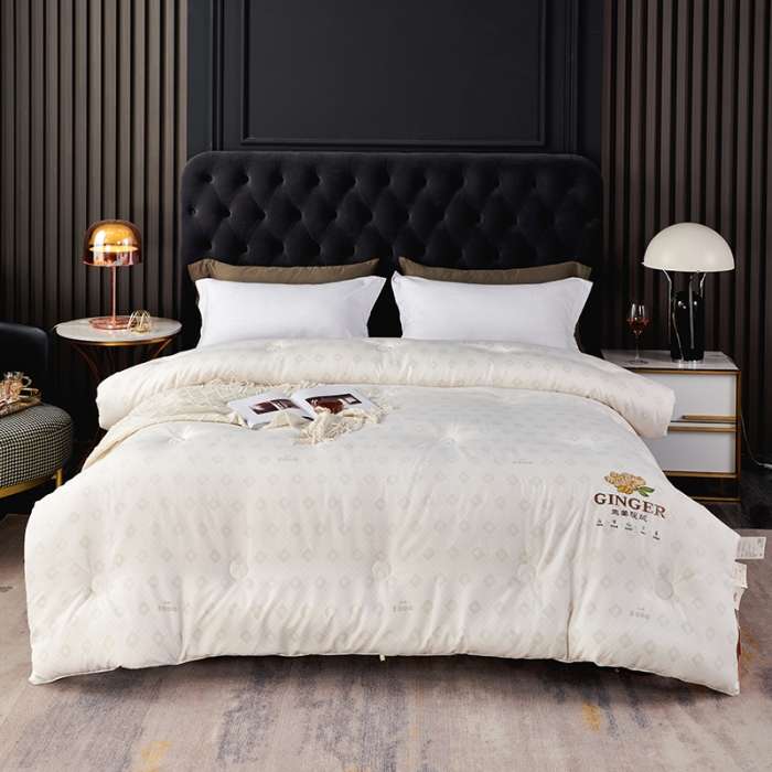 91家纺网 家纺一手货源 找家纺 丽卡家纺 家居馆 2023新款生姜暖绒春秋被-灰