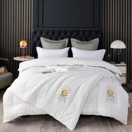 91家纺网 家纺一手货源 找家纺 丽卡家纺  2023新款绵小芙蚕绒棉暖绒子母被 白