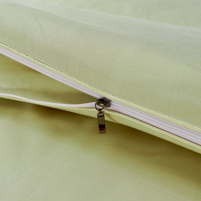 91家纺网 家纺一手货源 找家纺 丽卡家纺  2023新款绵小芙蚕绒棉暖绒子母被 清新绿