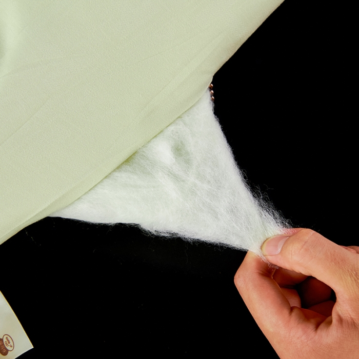 91家纺网 家纺一手货源 找家纺 丽卡家纺  2023新款绵小芙蚕绒棉暖绒子母被 清新绿