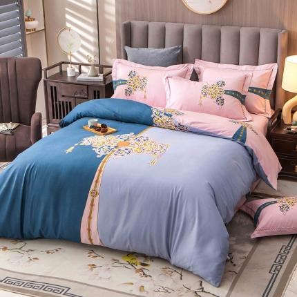 91家纺网 家纺一手货源 找家纺 （总）帅露 2022新款大版印花磨毛四件套