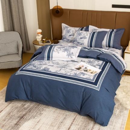 91家纺网 家纺一手货源 找家纺 （总）帅露 2022新款大版印花磨毛四件套