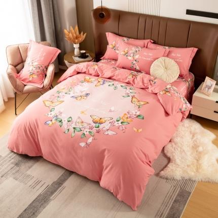 91家纺网 家纺一手货源 找家纺 （总）帅露 2022新款大版印花磨毛四件套