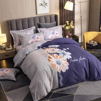 91家纺网 家纺一手货源 找家纺 （总）帅露 2022新款大版印花磨毛四件套