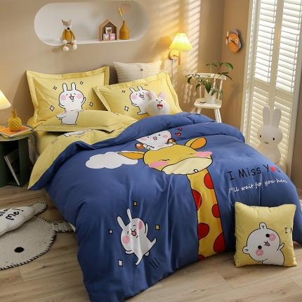 91家纺网 家纺一手货源 找家纺 （总）帅露 2022新款大版印花磨毛四件套