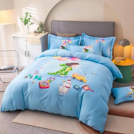 91家纺网 家纺一手货源 找家纺 （总）帅露 2022新款大版印花磨毛四件套