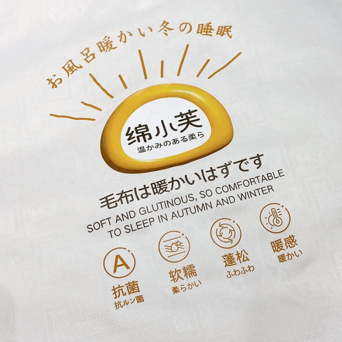 91家纺网 家纺一手货源 找家纺 丽卡家纺 2023新款绵小芙蚕绒棉暖绒被 绵小芙 -白色