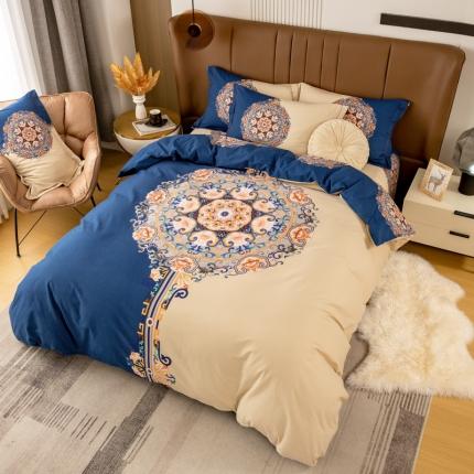 91家纺网 家纺一手货源 找家纺 （总）帅露 2022新款大版印花磨毛四件套