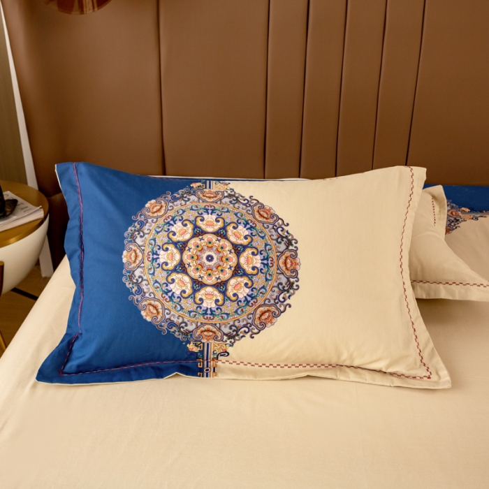 91家纺网 家纺一手货源 找家纺 帅露 2022新款大版印花磨毛四件套 蜜蜜时光