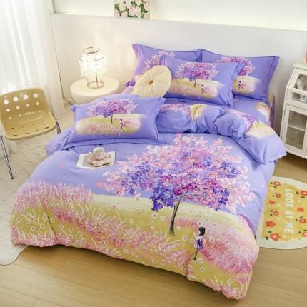 91家纺网 家纺一手货源 找家纺 （总）帅露 2022新款大版印花磨毛四件套