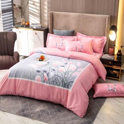 91家纺网 家纺一手货源 找家纺 （总）帅露 2022新款大版印花磨毛四件套