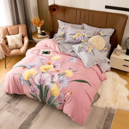 91家纺网 家纺一手货源 找家纺 （总）帅露 2022新款大版印花磨毛四件套