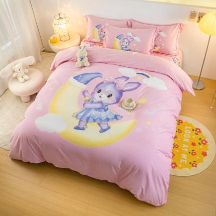 91家纺网 家纺一手货源 找家纺 （总）帅露 2022新款大版印花磨毛四件套