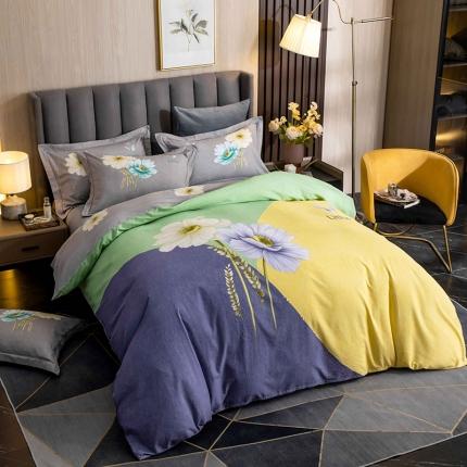 91家纺网 家纺一手货源 找家纺 （总）帅露 2022新款大版印花磨毛四件套